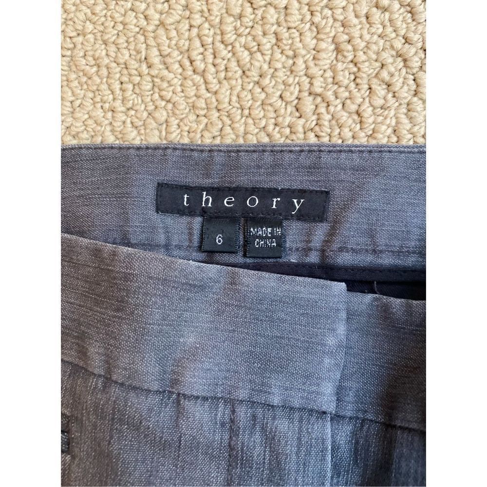 Theory "Marcus D" Tailored Charcoal Pants Career … - image 3